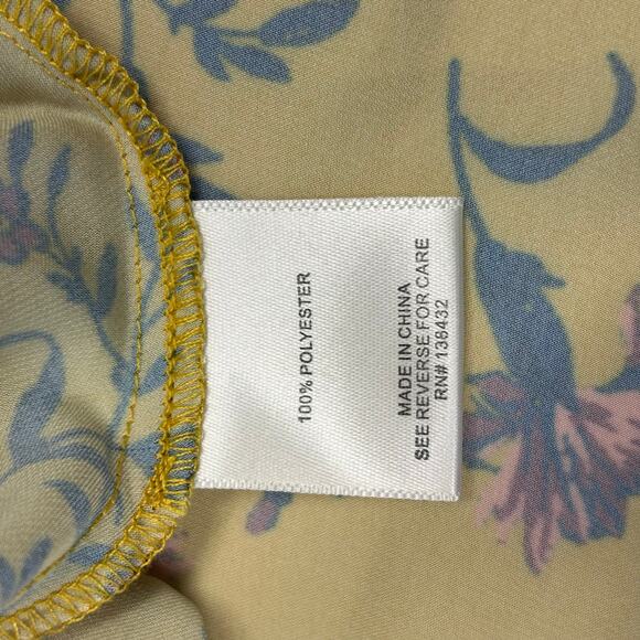 Modcloth Sophistication Floral Sleeveless Wrapped Blouse Women's Size Medium - Picture 7 of 9